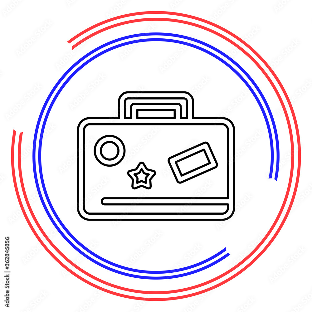 travel bag vector icon