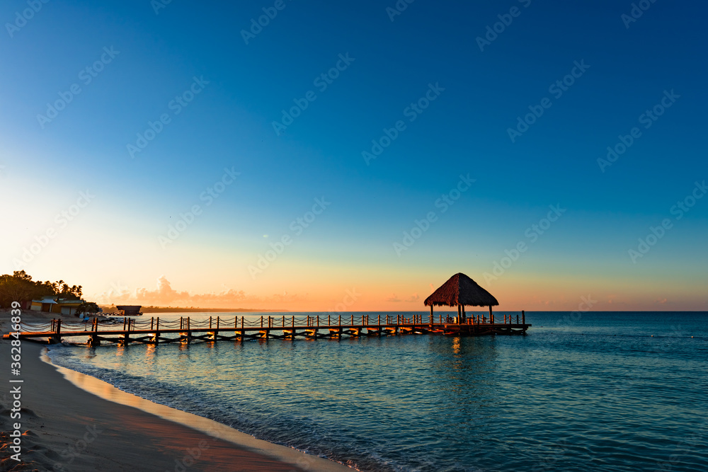 Fototapeta premium pier gazebo at sea