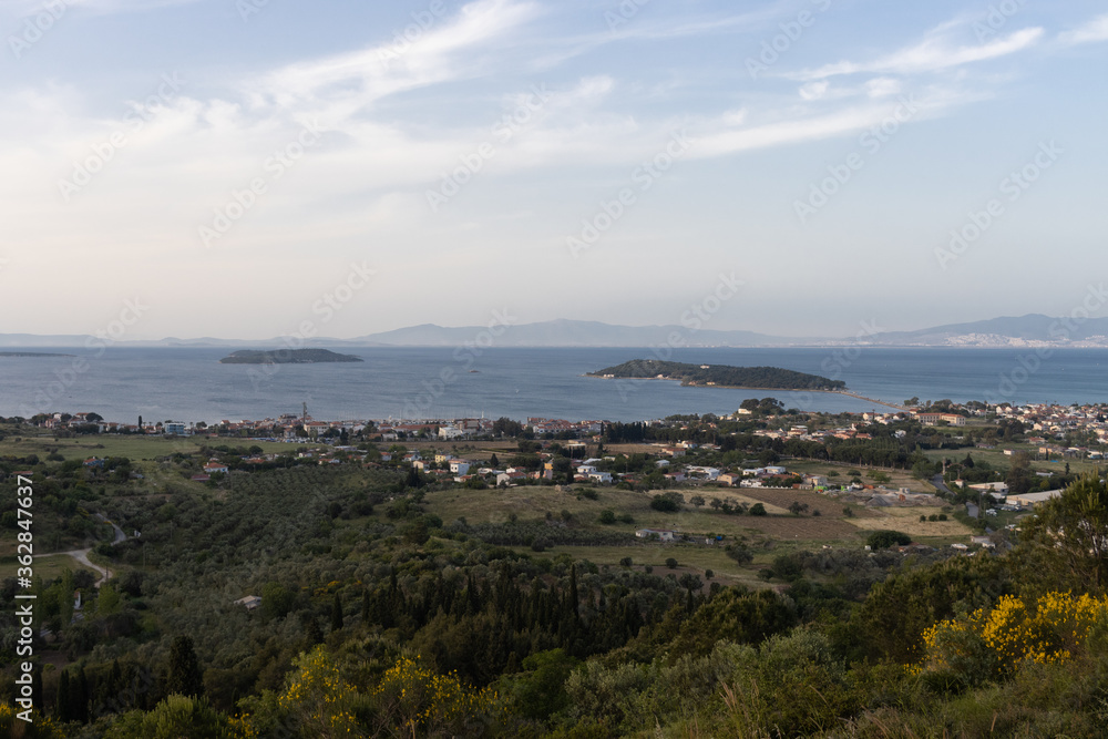 Karantina Island landscape in Izmir, iskele Urla (Quarantine Island)