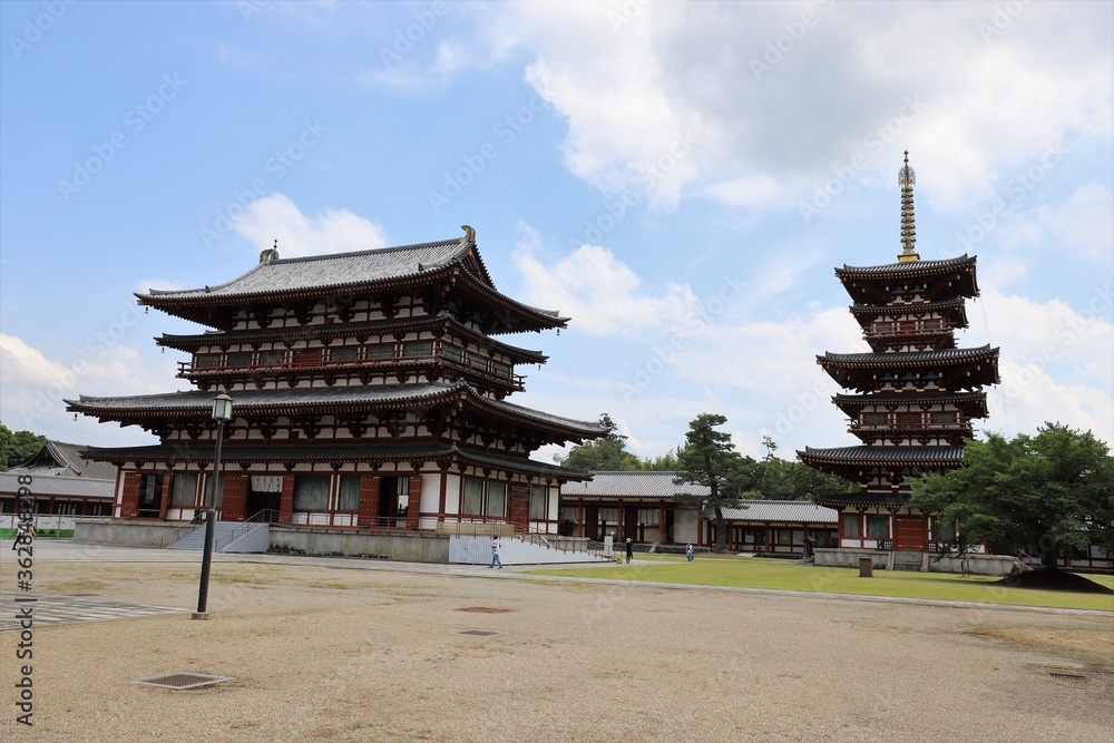 梅雨の晴れ間の薬師寺
