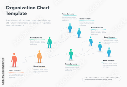 Company organization chart template with place for your content. Easy to use for your website or presentation.