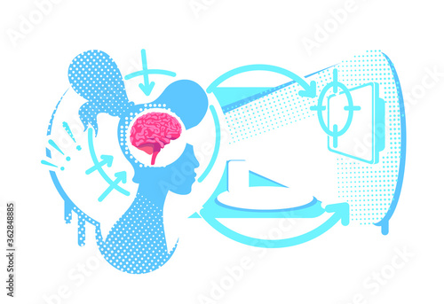 Hyperfocus flat concept vector illustration