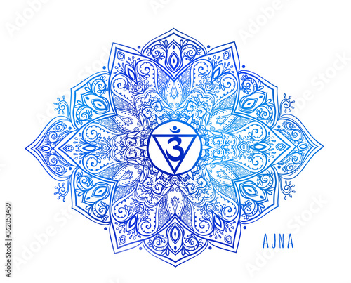 chakras symbol coloring vector illustration. For logo yoga healing, mandala, meditation, kundalini