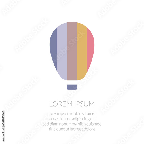 Logo balloon isolated with text for advertising.