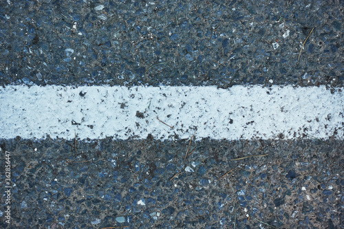 The road with asphalt coating and line markings