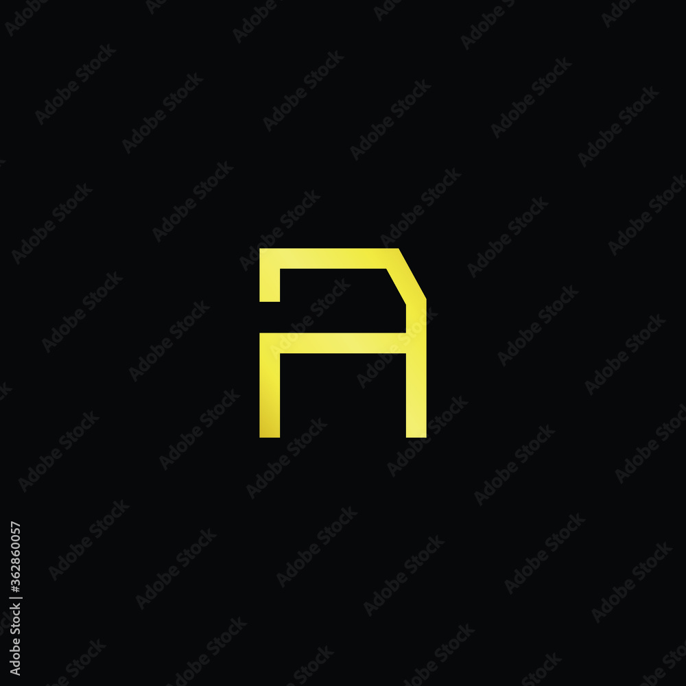 Minimal elegant monogram art logo. Outstanding professional trendy awesome artistic AP PA initial based Alphabet icon logo. Premium Business logo gold color on black background Minimal elegant monogram art logo. Outstanding professional trendy awesome artistic AP PA initial based Alphabet icon logo. Premium Business logo gold color on black background