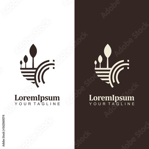 Eco Logo. Simple Landscape Logo
