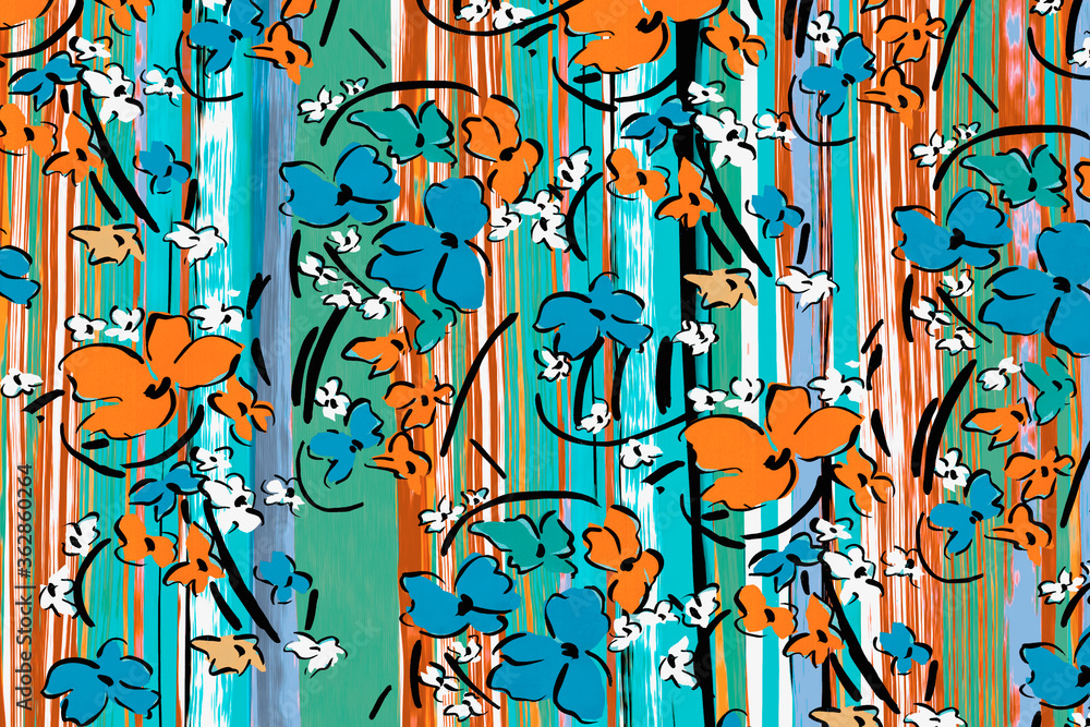 Seamless floral background scarf art abstract design textile. seamless beautiful artistic bright tropical pattern with exotic forest. Colorful Fabric Flower pattern. Beautiful vintage Floral Seamless floral background scarf art abstract design textile. seamless beautiful artistic bright tropical pattern with exotic forest. Colorful Fabric Flower pattern. Beautiful vintage Floral