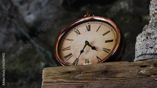 Wallpaper Mural Antique clock on mantelpiece in a stone cottage - Northern Ireland. Torontodigital.ca