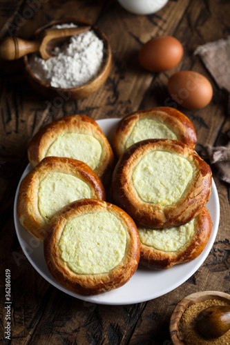Traditional homemade cottage cheese pastry