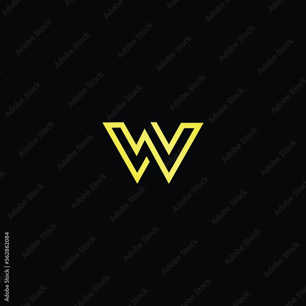 Minimal elegant monogram art logo. Outstanding professional trendy awesome artistic W WW WN NW initial based Alphabet icon logo. Premium Business logo gold color on black background Minimal elegant monogram art logo. Outstanding professional trendy awesome artistic W WW WN NW initial based Alphabet icon logo. Premium Business logo gold color on black background