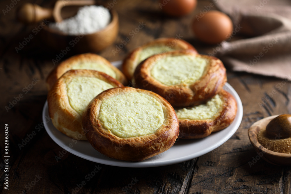 Traditional homemade cottage cheese pastry