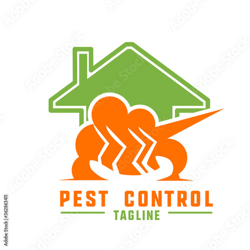 pest control logo for fumigation business. vector illustration