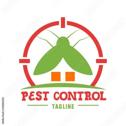 pest control logo for fumigation business. vector illustration
