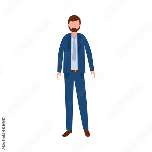 Isolated businessman avatar vector design