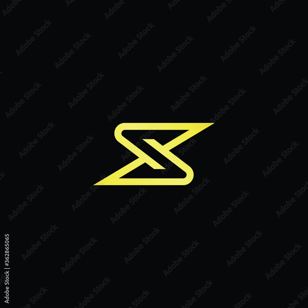 Minimal elegant monogram art logo. Outstanding professional trendy awesome artistic S SS initial based Alphabet icon logo. Premium Business logo gold color on black background Minimal elegant monogram art logo. Outstanding professional trendy awesome artistic S SS initial based Alphabet icon logo. Premium Business logo gold color on black background