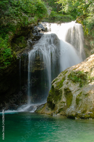 Waterfall at Soteska vintgar, Slovenia, Vintgar Gorge