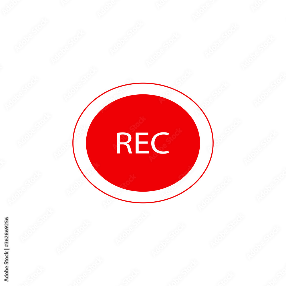Rec / record button trendy flat style vector icon. symbol for your web site design, logo, app UI. Rec / record button trendy flat style vector icon. symbol for your web site design, logo, app UI.