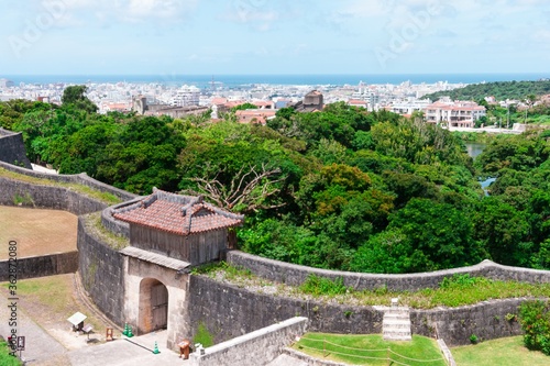 Принти на полотні Aerial shot of Shuri Castle in Okinawa