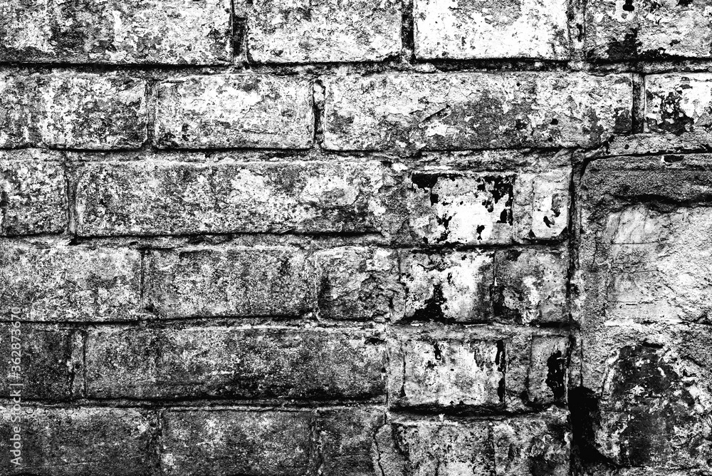 White brick wall texture for background or wallpaper