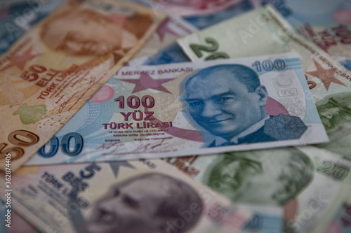 Various Turkish Lira Banknotes