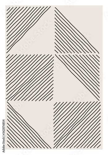 Trendy abstract creative minimalist artistic hand drawn composition