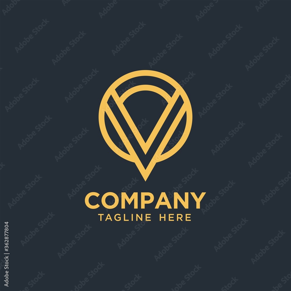 V logo for luxury business logo stock image and vector V logo for luxury business logo stock image and vector