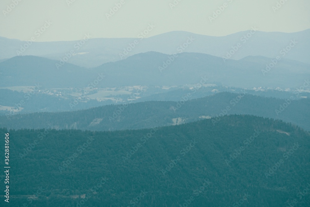 Blue Mountain landscape perspective, Mala Fatra mountain, Slovakia Blue Mountain landscape perspective, Mala Fatra mountain, Slovakia