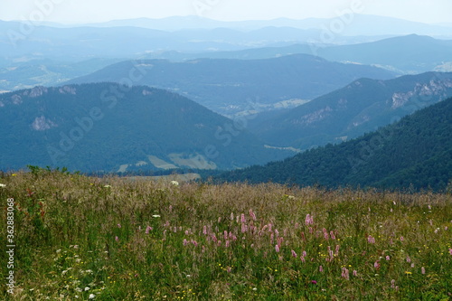 Landscape with blue Mala Fatra mountains in Slovakia © Art Johnson