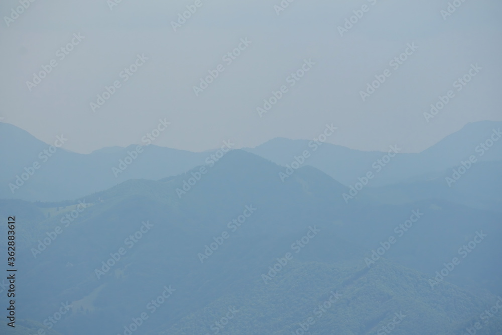Landscape with blue Mala Fatra mountains in Slovakia Landscape with blue Mala Fatra mountains in Slovakia