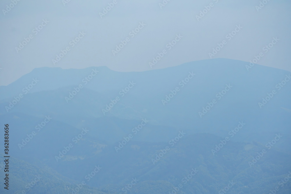 Landscape with blue Mala Fatra mountains in Slovakia