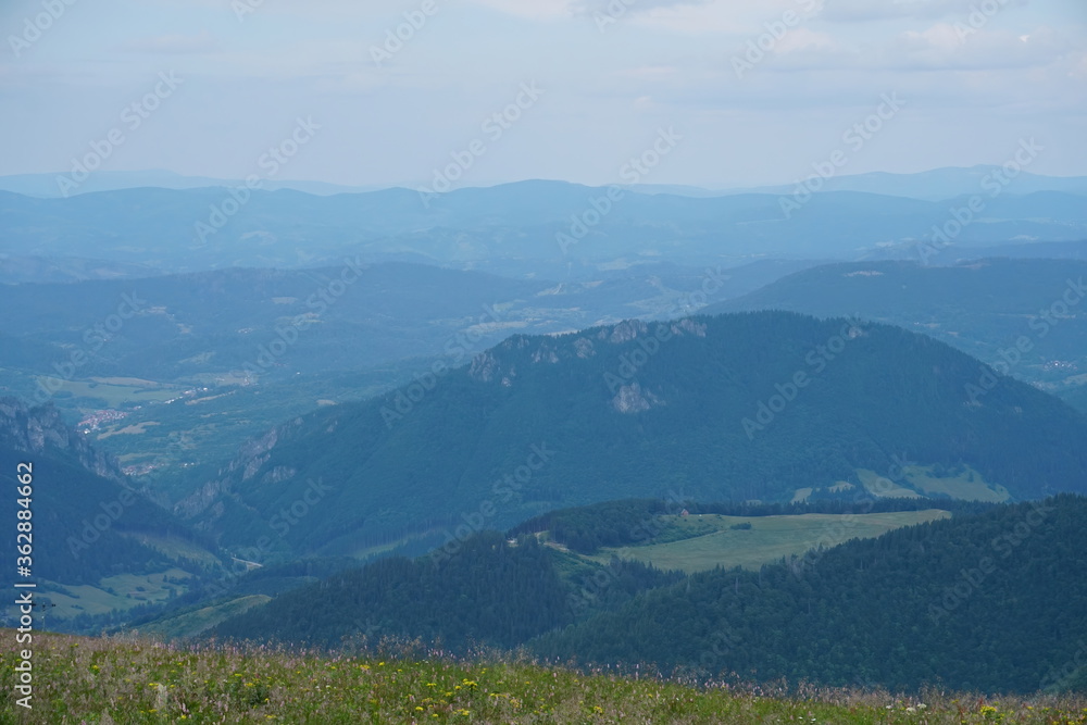 Landscape with blue Mala Fatra mountains in Slovakia Landscape with blue Mala Fatra mountains in Slovakia