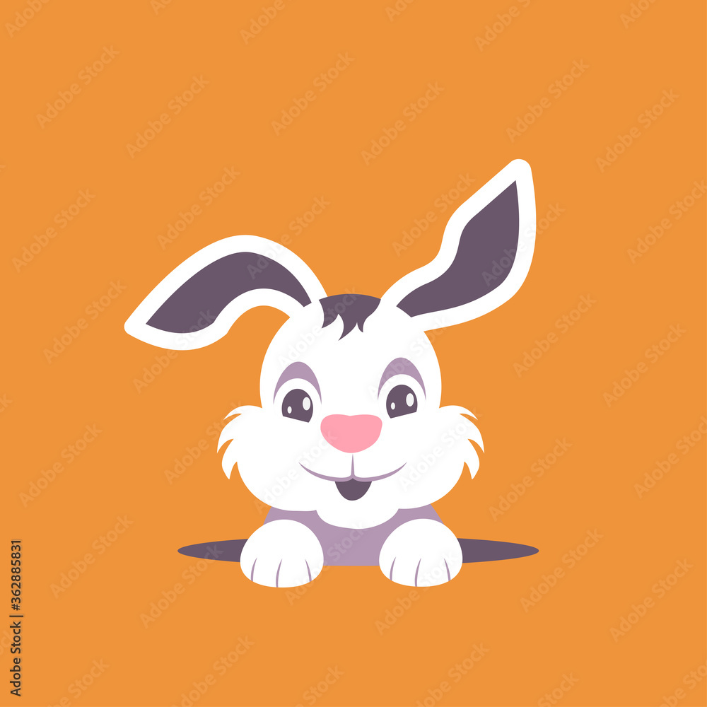 Happy Easter Bunny Vector illustration. Cute Rabbit cartoon character. Happy Easter Bunny Vector illustration. Cute Rabbit cartoon character.