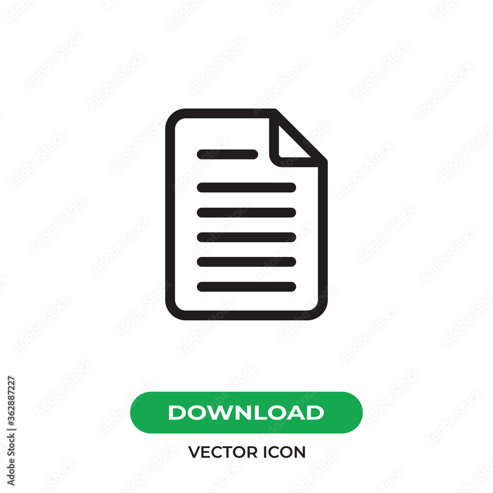 Document icon vector. File sign Document icon vector. File sign