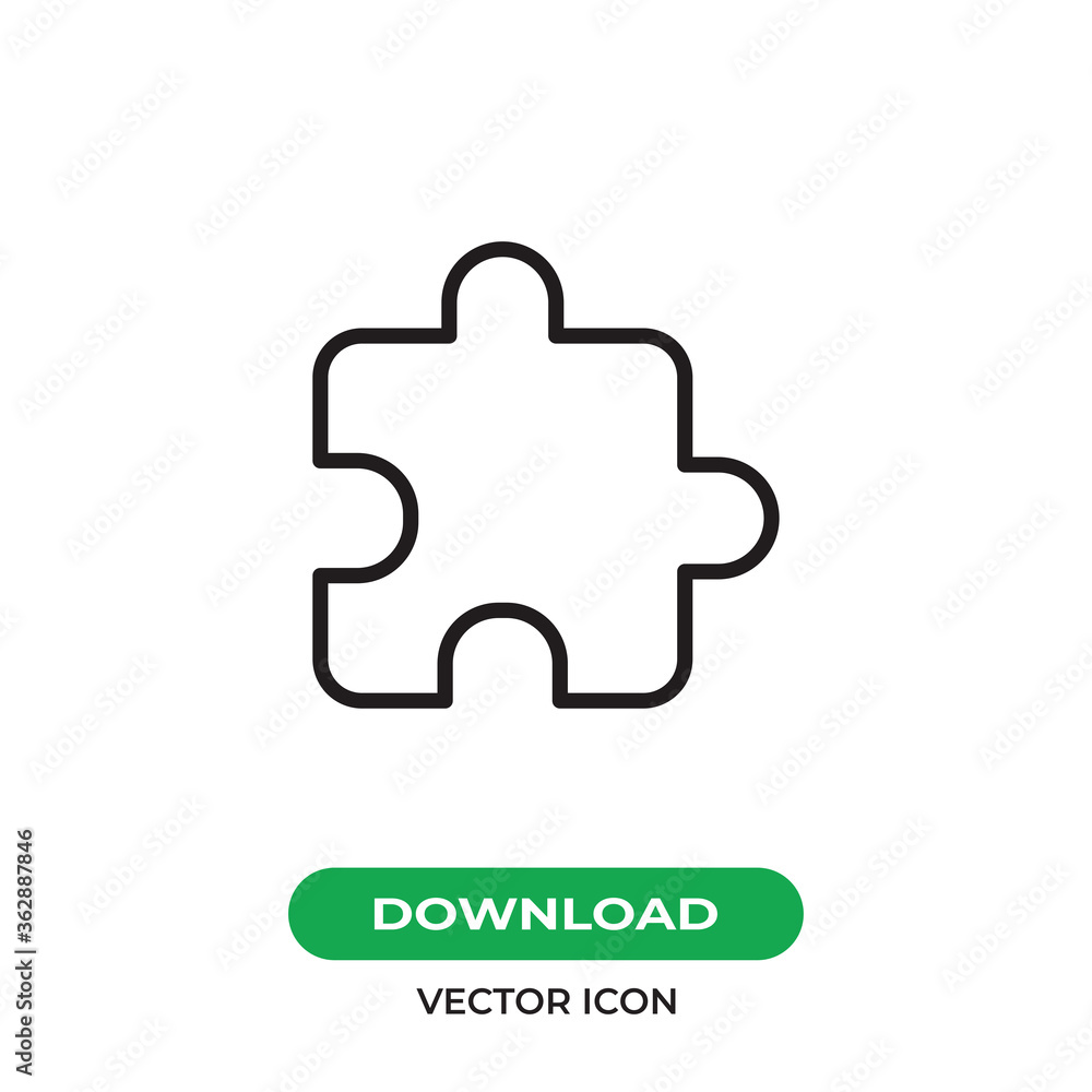 Puzzle piece icon vector. Puzzle sign Puzzle piece icon vector. Puzzle sign
