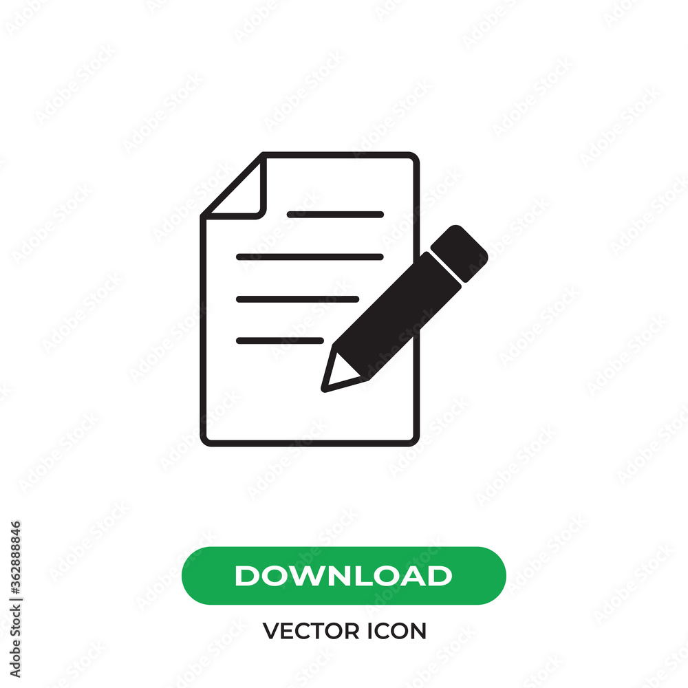 Writing icon vector. Pen sign Writing icon vector. Pen sign