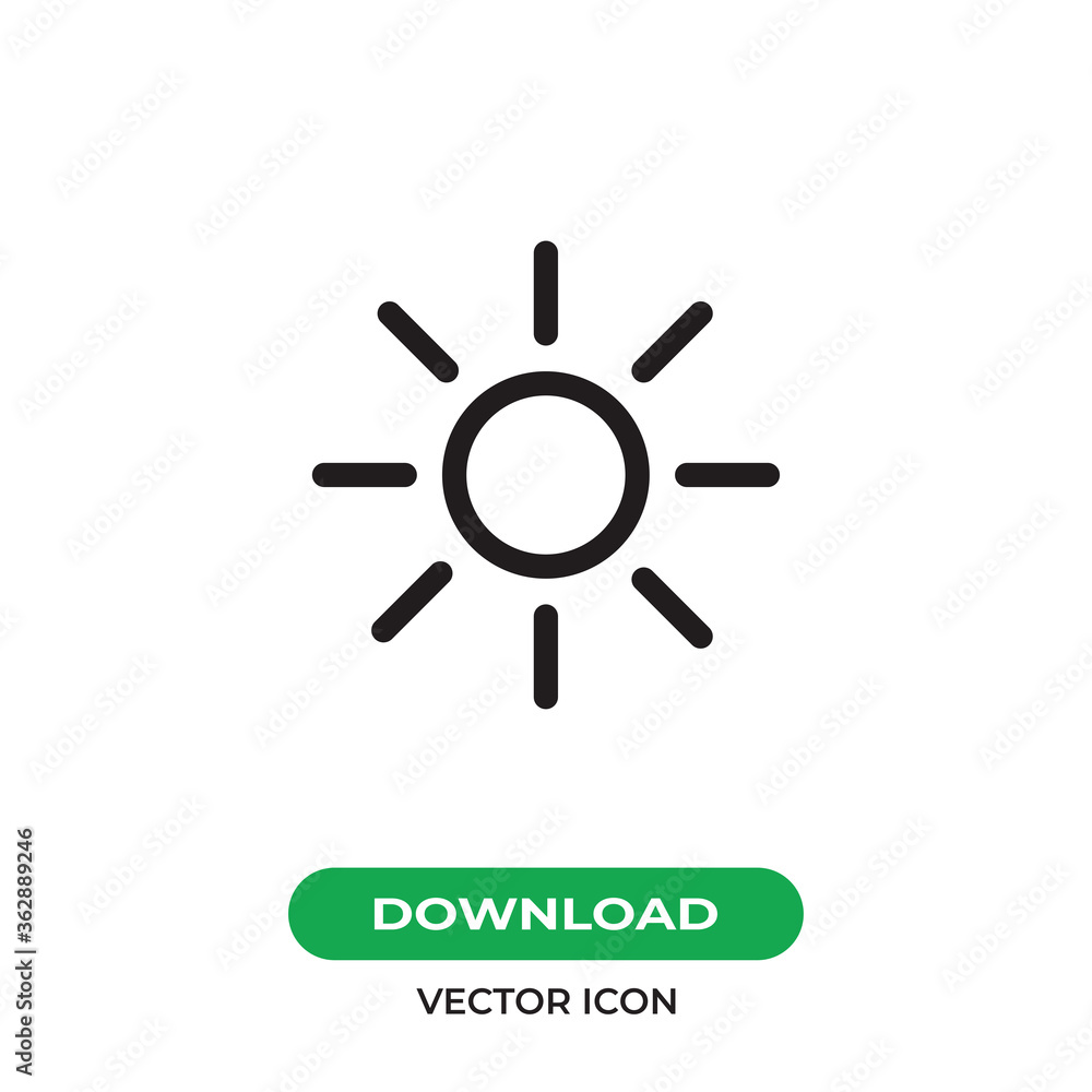Sun icon vector. Sunny sign Sun icon vector. Sunny sign