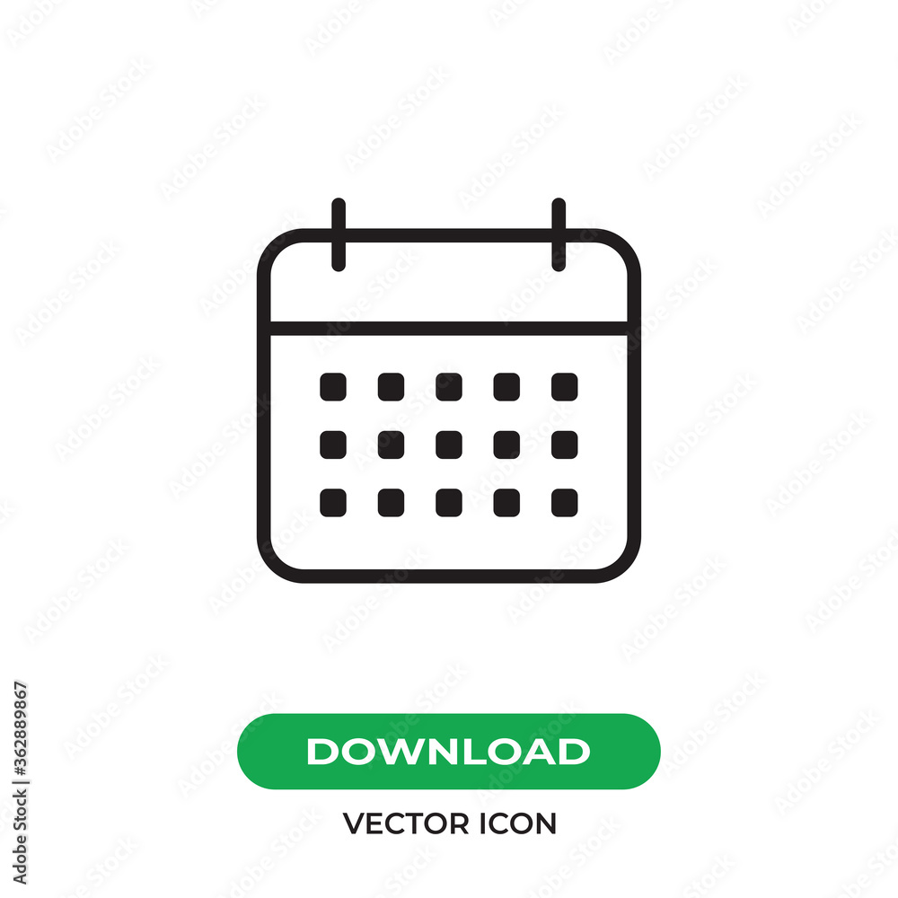 Calendar icon vector. Event sign Calendar icon vector. Event sign