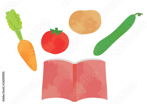 野菜とレシピのイラスト