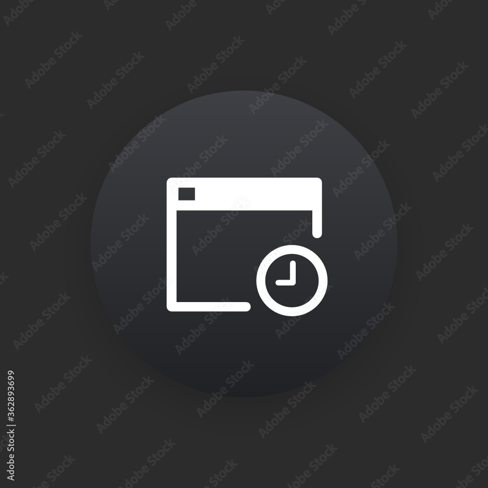 Web Surfing Time - Matte Black Web Button Web Surfing Time - Matte Black Web Button