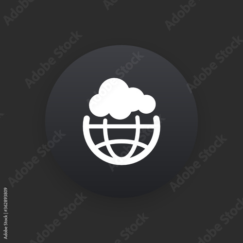 Global Warming -  Matte Black Web Button