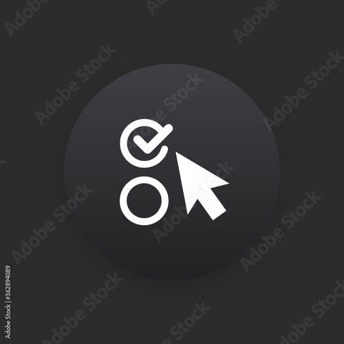 Checkbox -  Matte Black Web Button