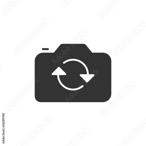 Flip camera icon. Rotate symbol modern, simple, vector, icon for website design, mobile app, ui. Vector Illustration