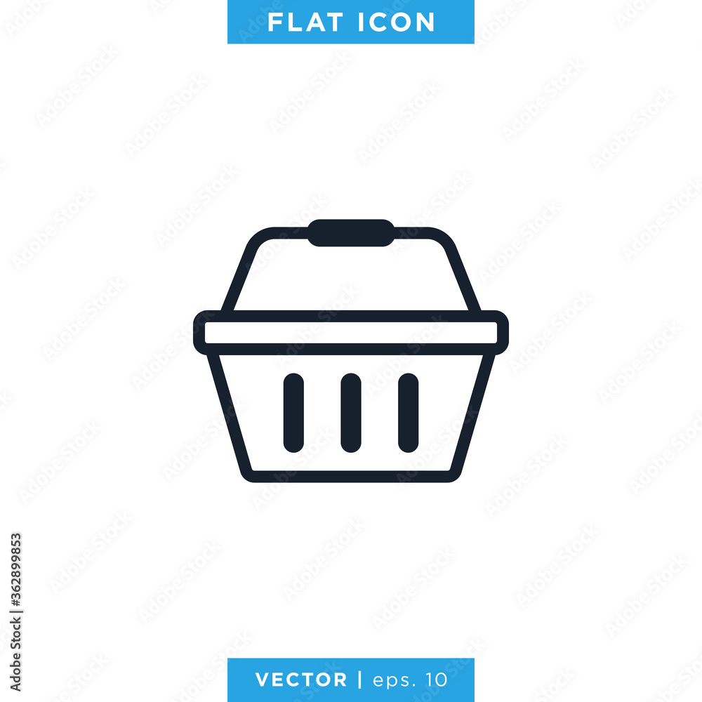 Shopping Basket Icon Vector Design Template Shopping Basket Icon Vector Design Template