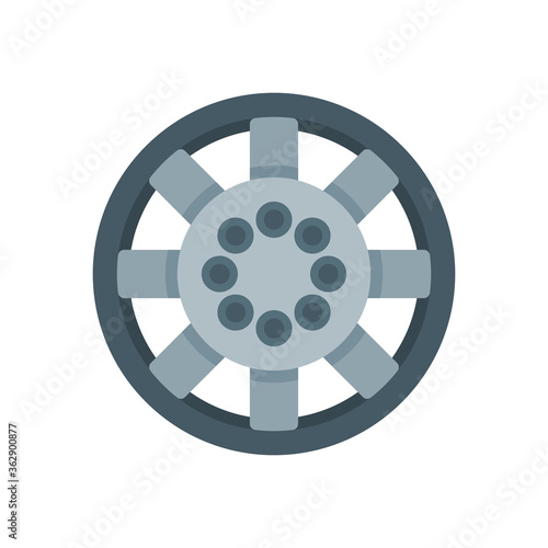 flat style icon of wheel. vector illustration for graphic design, website, UI isolated on white background. EPS 10 