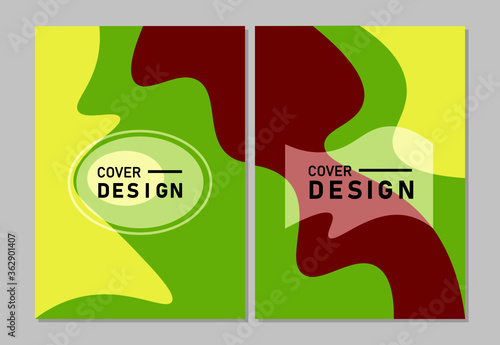 Cover design modern template paper cut design abstract background