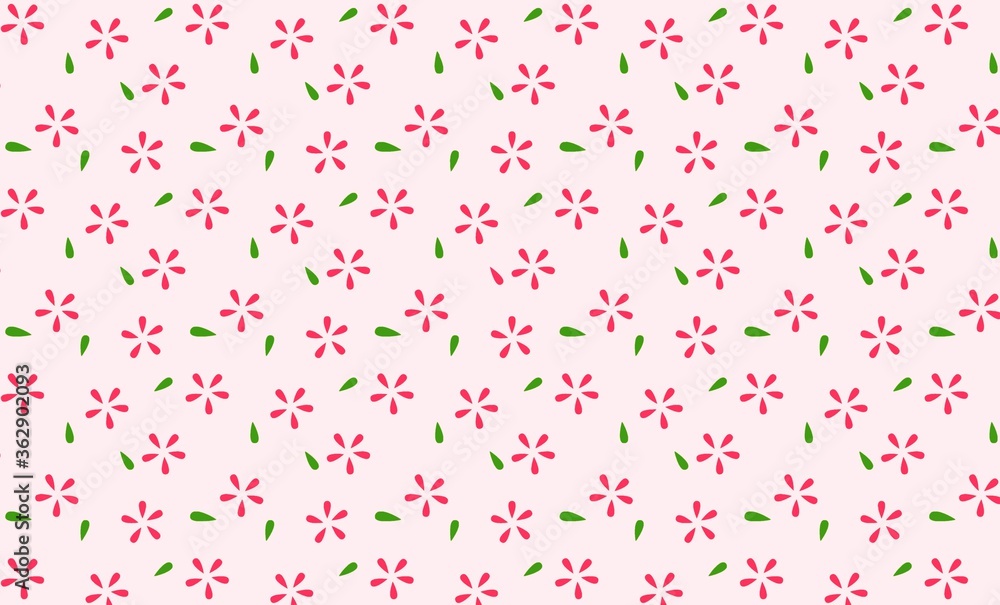 seamless pattern with pink flowers 