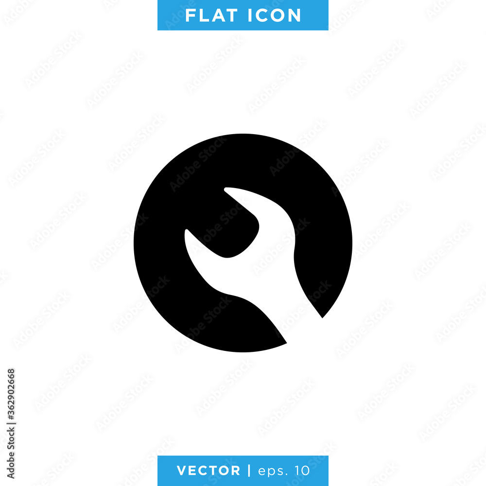Wrench, Spanner Icon Vector Logo Design Template. Tools, Repair, Service Symbol Wrench, Spanner Icon Vector Logo Design Template. Tools, Repair, Service Symbol