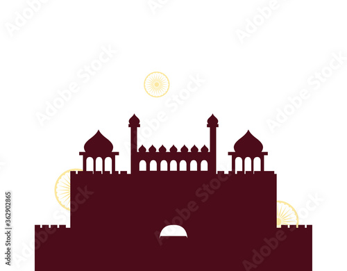 silhouettes famous monuments of india