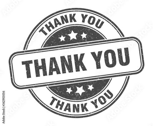 thank you stamp. thank you round grunge sign. label